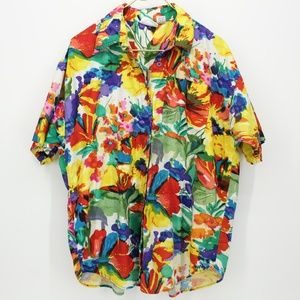 Vintage Tops - Vintage Super Bright Colorful Hawaiian Shirt Vintage Tops - Vintage Super Bright Colorful Hawaiian Shirt